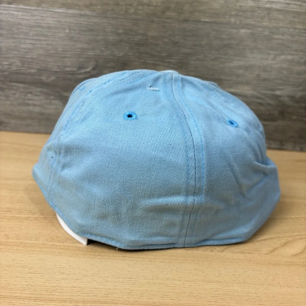 Vintage North Carolina Tar Heels Hat Cap‎ Fitted 7 1/8 Blue Top of the World Y2K